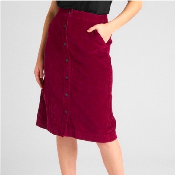 GAP Dresses & Skirts - NWT Gap Midi Corduroy Button Up Skirt - XS